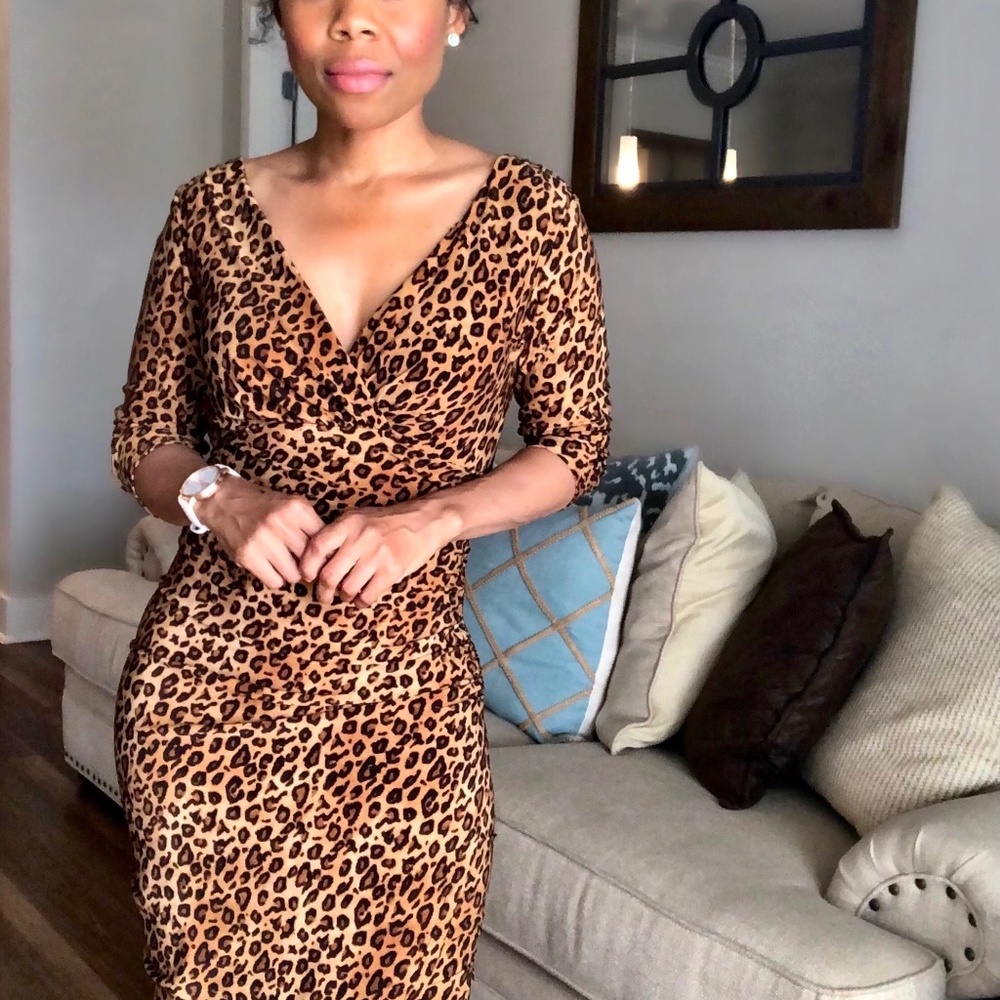 RALPH LAUREN Cheetah Print Dress